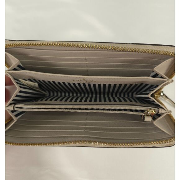 Kate Spade New York Saffiano Wallet Card Holder Leather Bifold Zip Around - Picture 5 of 13